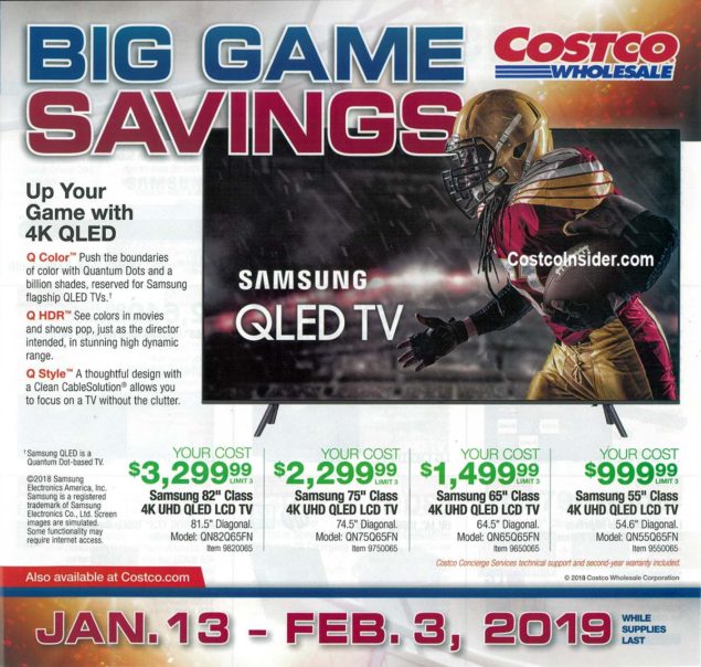 Costco Super Bowl TV Deals 2019