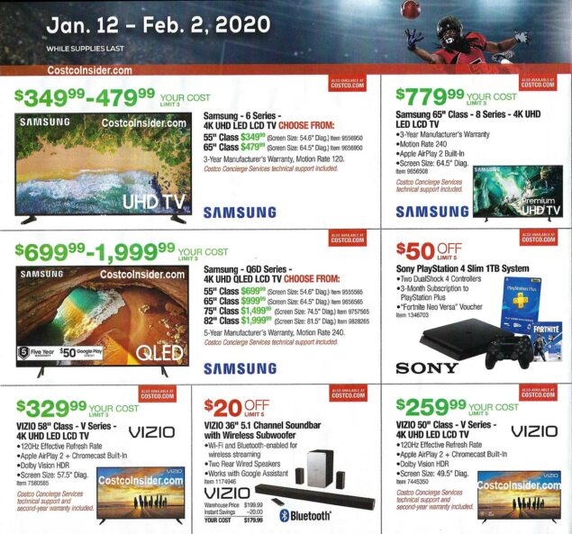 Costco Super Bowl TV Deals 2021