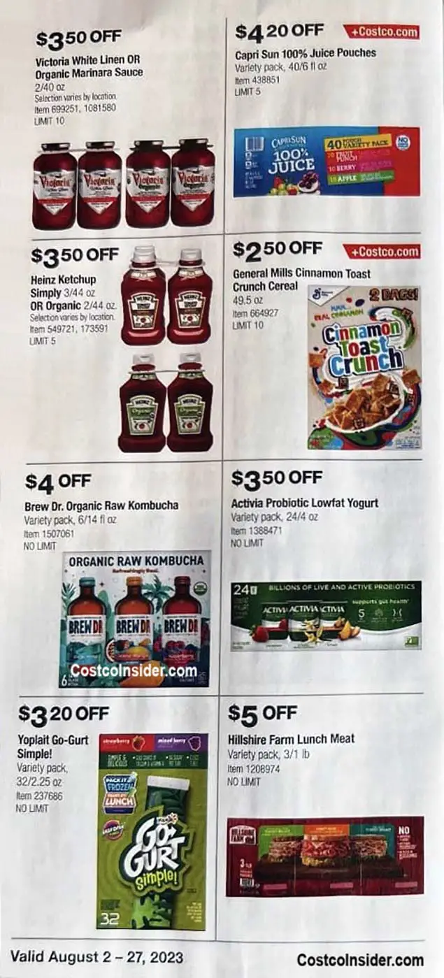 Costco August 2023 Coupon Book Costco Insider