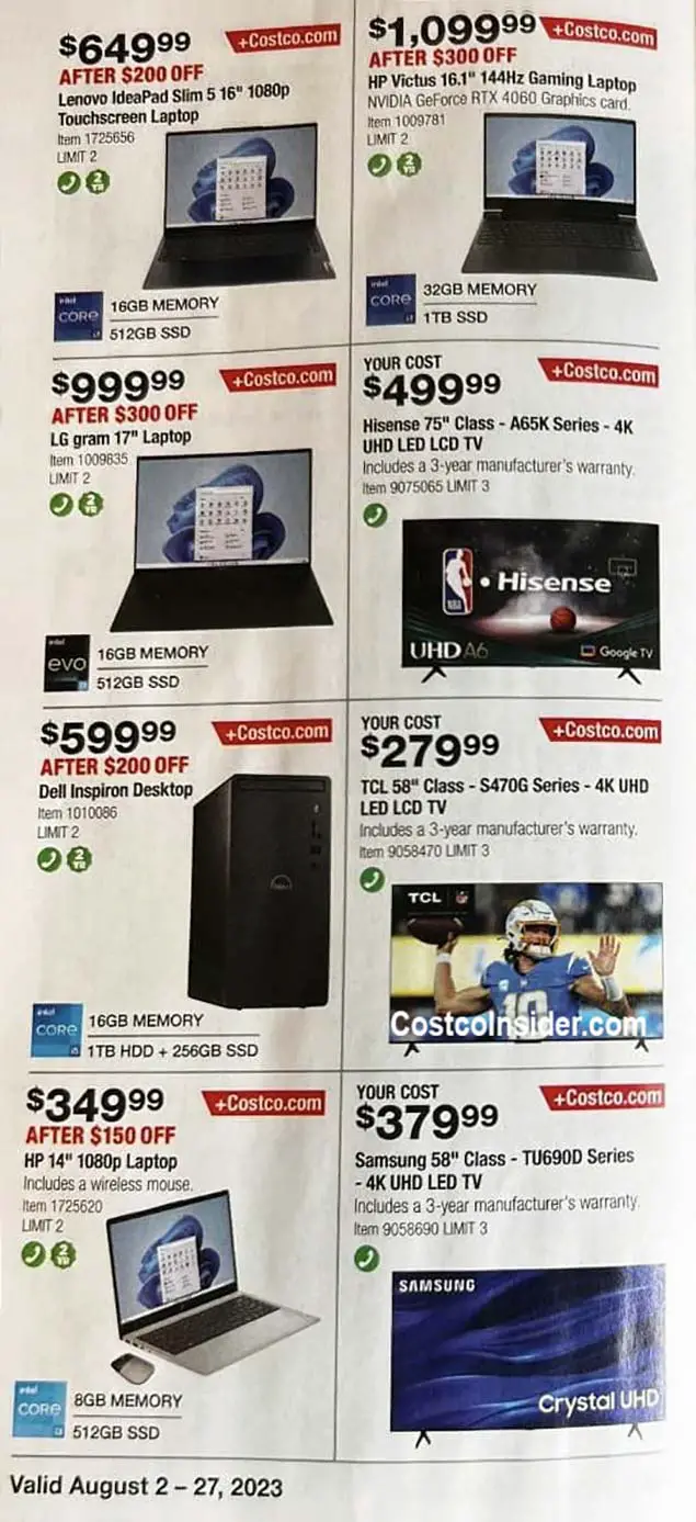 Costco August 2023 Coupon Book Costco Insider